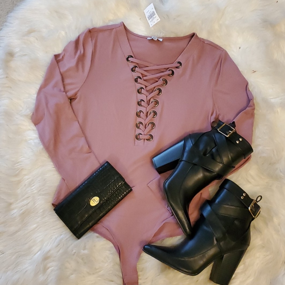 Dusty Rose Pink Bodysuit